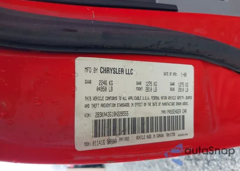 2008 Dodge Charger from USA, damaged, VIN 2B3KA43G18H228555